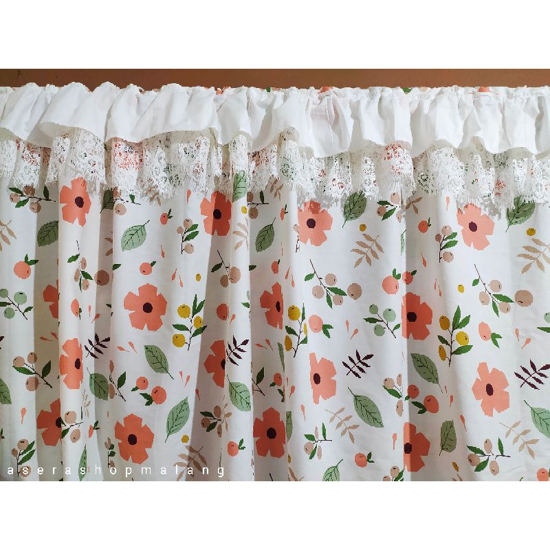 Gorden kolong dapur shabby chic