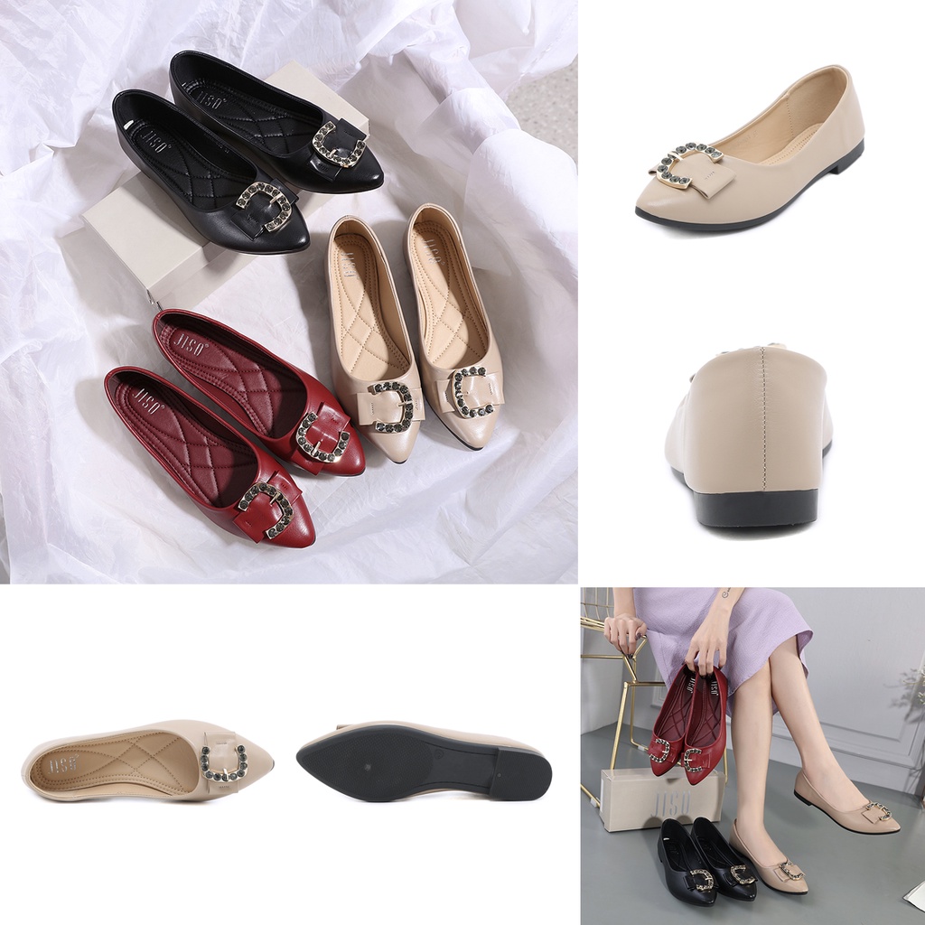 JISO RYONA ANNA-803 Sepatu Flat shoes Wanita Sepatu Kerja Wanita Import