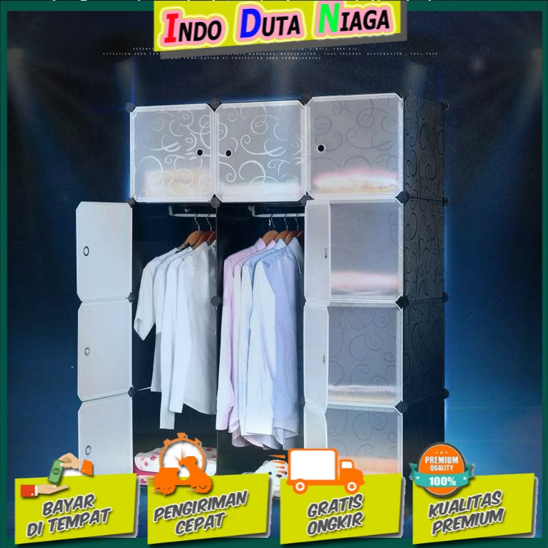 Magic Wardrobe Lemari Baju Plastik DIY 12 Pintu