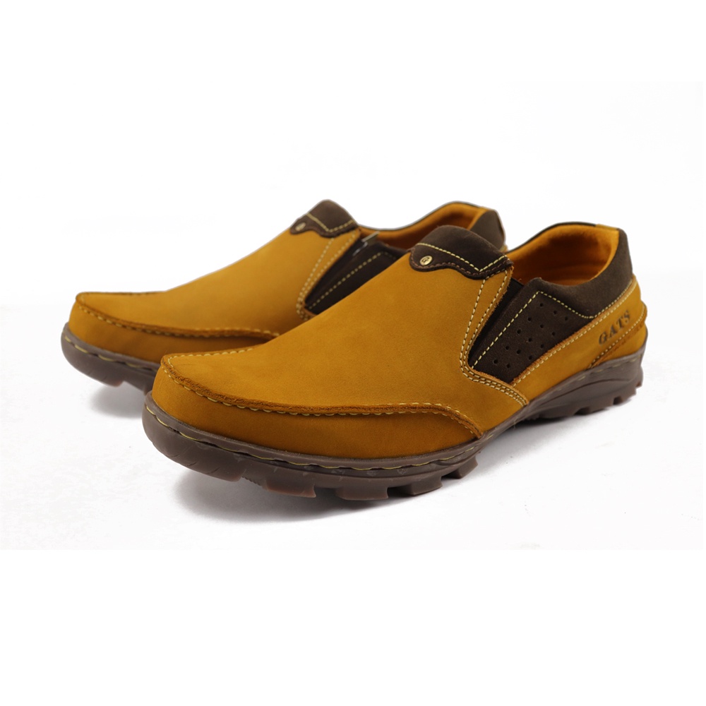 Sepatu Pria Kasual GATS TO 2205 TAN Original Gats Kulit Asli