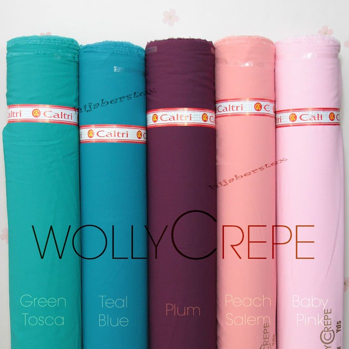 Bahan Kain Wolly Crepe Caltri Kualitas Premium Shopee Indonesia