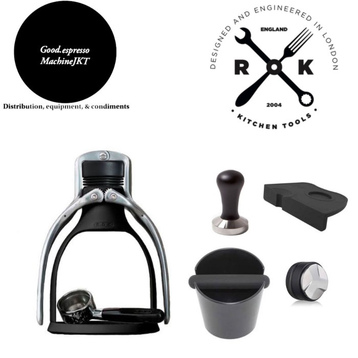 ☑Terbaru Rok Presso Black GC Pro free Tamper 49mm Black