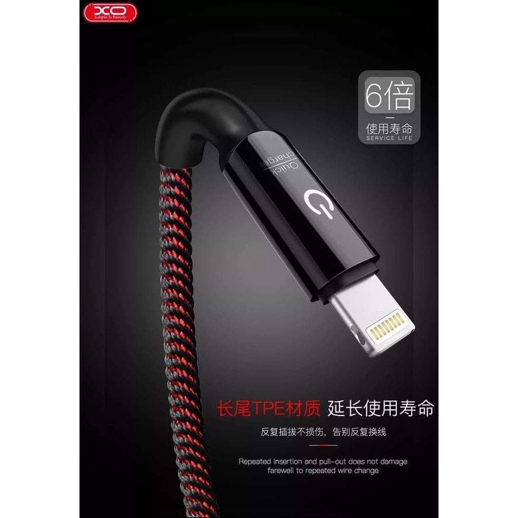 Kabel Data Iphone Auto Disconnect Fast Charger XO-NB102 Cable