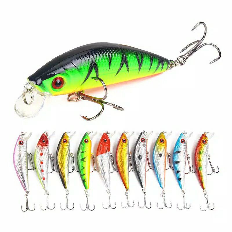 (M03) 7.cm 7.9g 3D Eyes Minnow Wobbler Fishing Bait Ocean Crankbait 6#