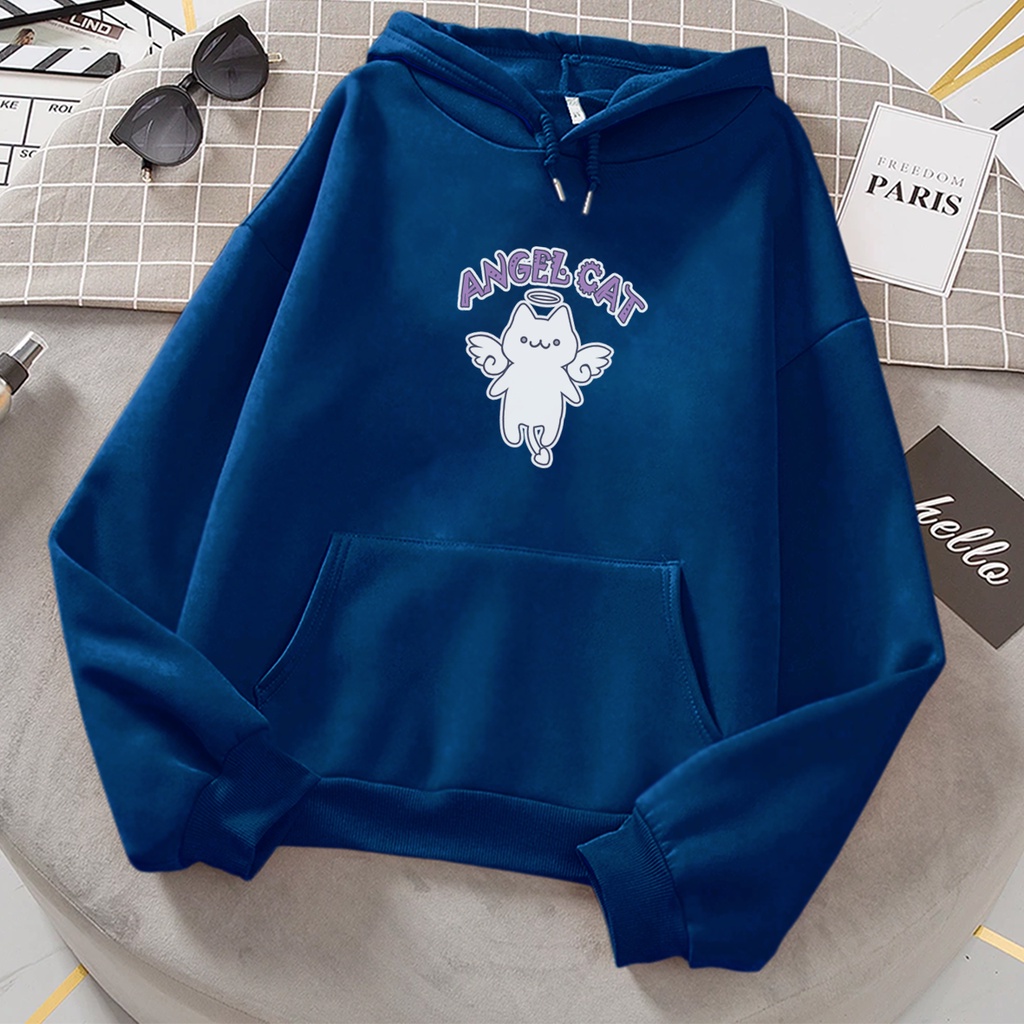 Sweater hoodie anak perempuan ANGEL CAT suwiter anak cewek cowok kartun