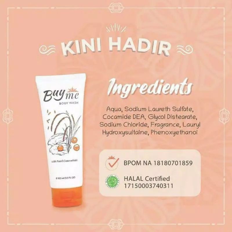 BUYME BUY ME BODY WASH SABUN MEMUTIHKAN MENCERAHKAN KULIT BADAN &amp; TUBUH BPOM