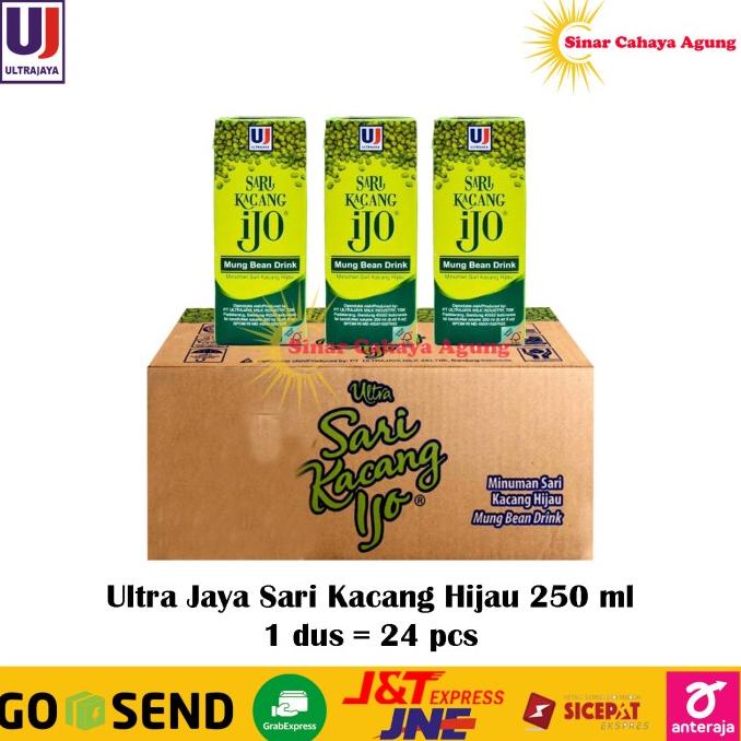 

BAYAR COD (1 dus = 24 pcs) Ultra Jaya Sari Kacang Hijau Ijo 250 ml