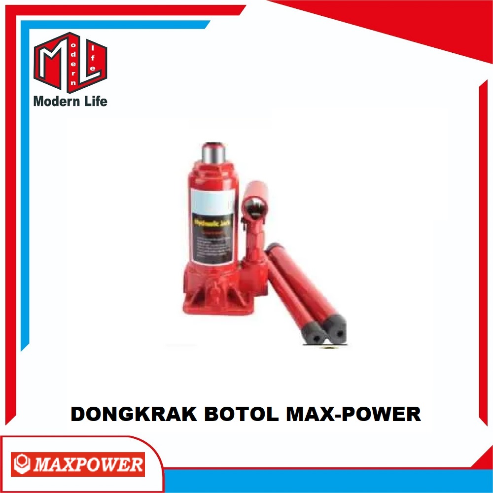 DONGKRAK BOTOL 4 TON / DONGKRAK MOBIL 4 TON / HYDRAULIC JACK MAXPOWER