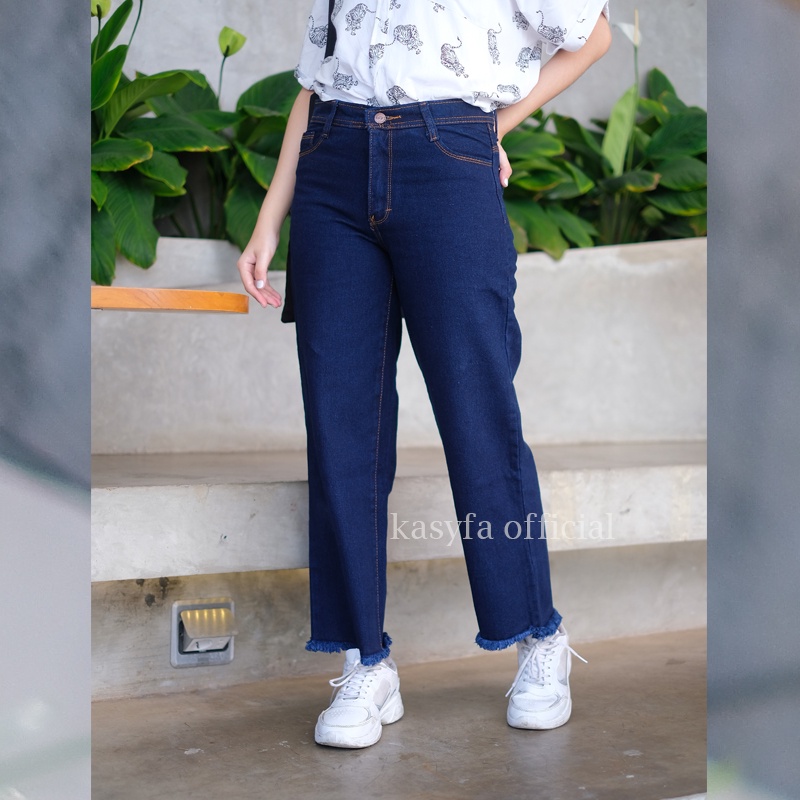 JENNY PREMIUM KULOT JEANS RAWIS (TEBAL)