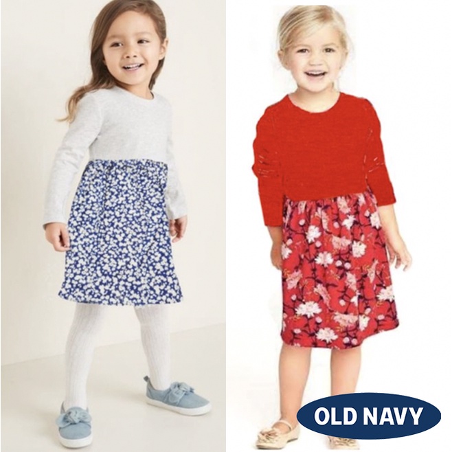 Dress Anak Perempuan Old Navy | Dress Merah | Dress Anak Lengan Panjang
