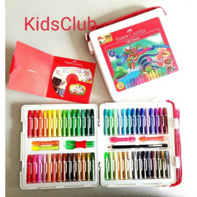 Oil pastel Faber Castel. Crayon isi 12, 24, 48, 60 dan 72 warna.