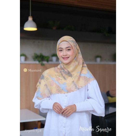 kerudung segi empat motif misella terbaru original milyarda hijab