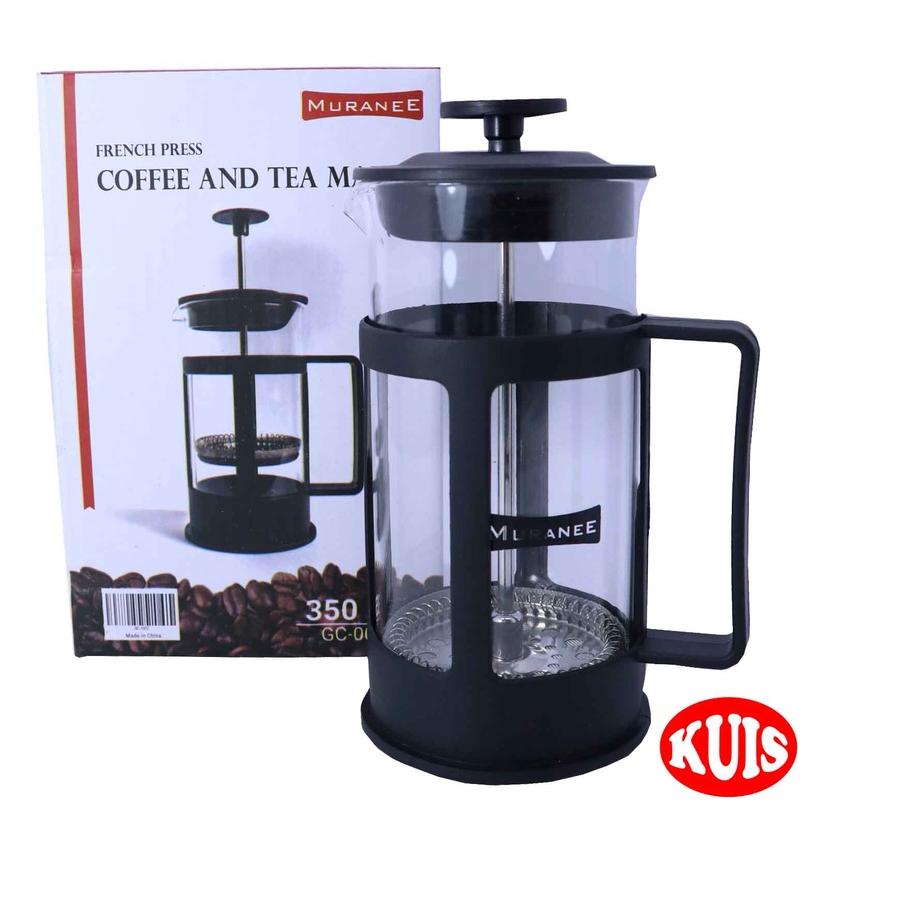 ☎ Muranee French Press Pembuat Kopi Atau Shaker Susu Capucino Manual ☺