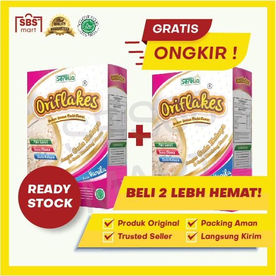 COD PROMO 02 BOX ORIFLAKES GASTRO 900G - Sereal Kesehatan dengan Susu Etawa