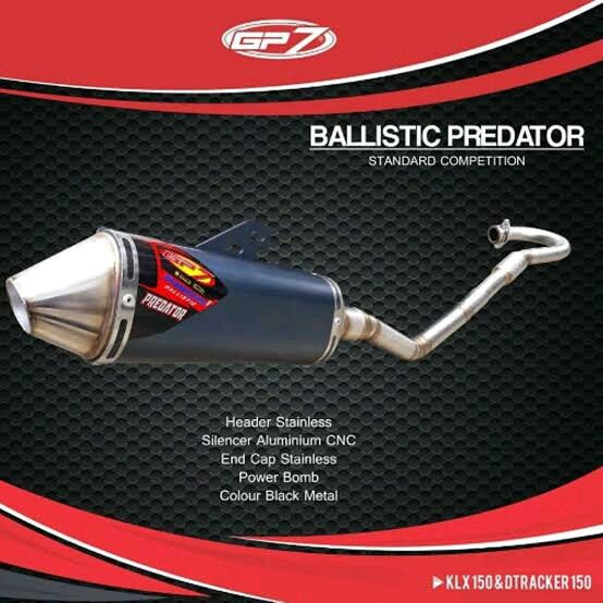 Knalpot GP7 Ballistic Predator KLX 150 - Knalpot Gp7 Ballistic Predator Original