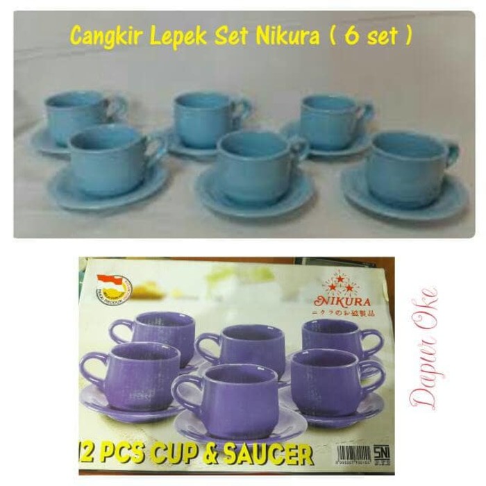  Cangkir  Lepek Set Nikura  Cup Saucer Shopee Indonesia