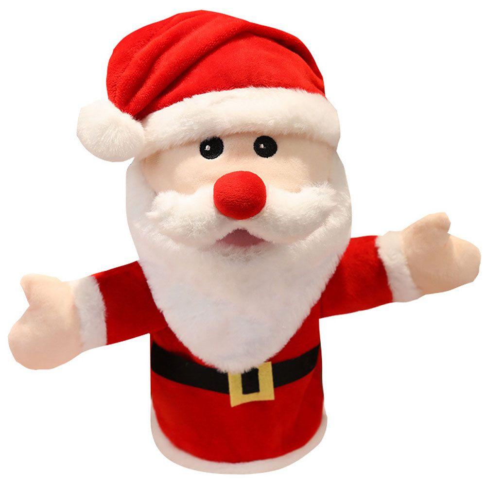 Lanfy Santa Claus Hand Puppet Boneka Tangan Santa Claus Kartun Hadiah Natal Aktivitas Boneka Karakter Mainan Boneka Boneka Aksesoris Anak Mainan Mewah