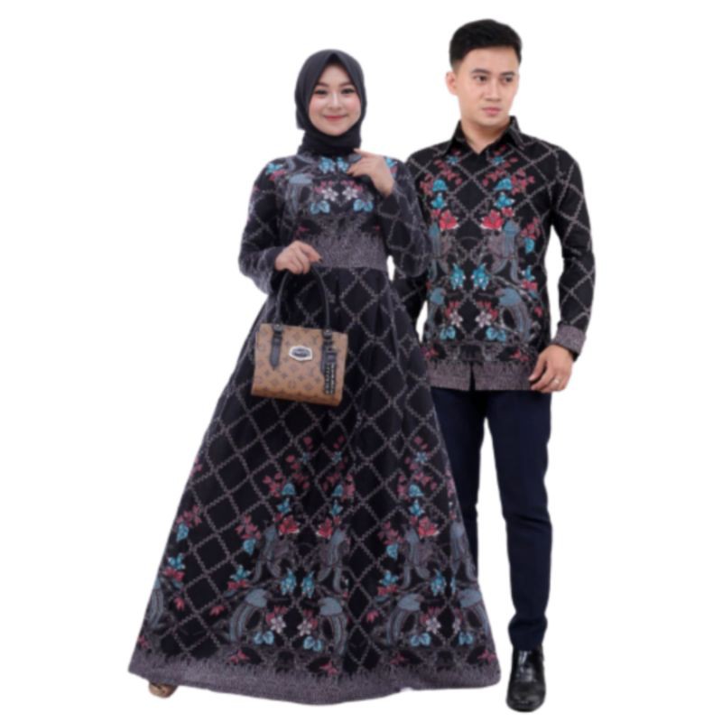 MAJUJAYA BATIK - COUPLE BATIK GAMIS / DRESS BATIK COUPLE - CB308-KODE 8