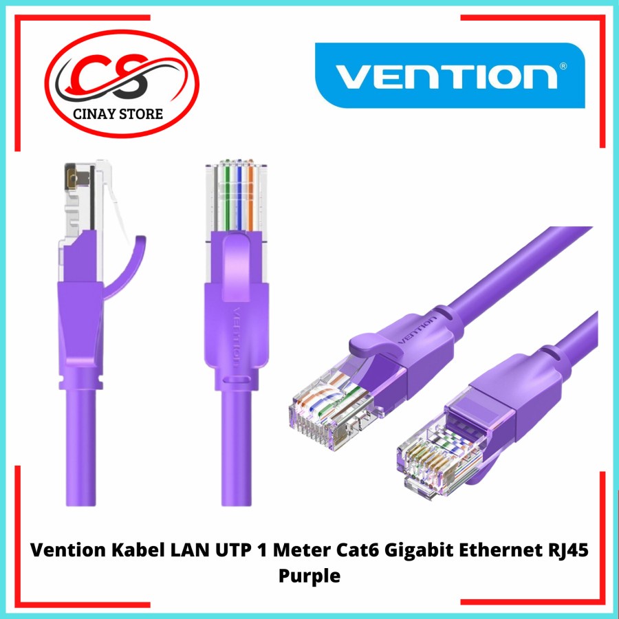 VENTION Kabel LAN RJ45 Gigabit Ethernet Cat6 - Vention Kabel LAN UTP 1 Meter Cat6 Gigabit Ethernet R
