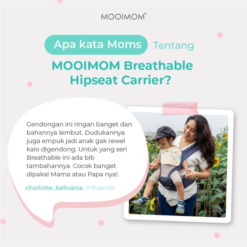 Mooimom Breathable Hipseat Carrier Gendongan Bayi