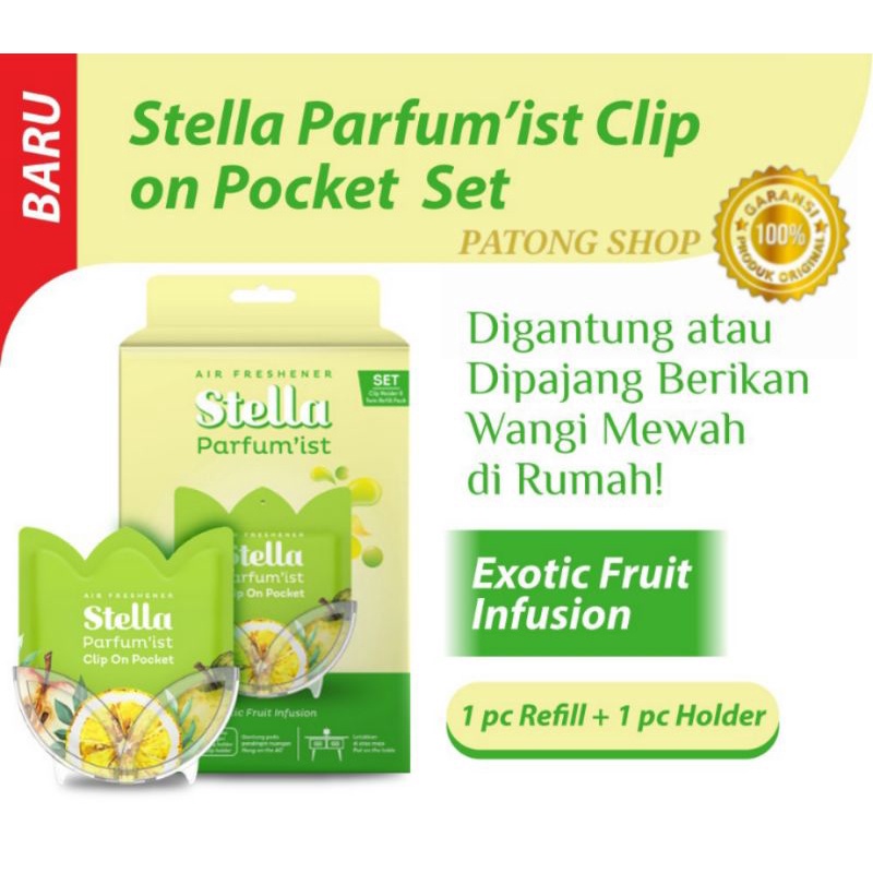 Stella Parfum'ist Clip On Pocket Set Alat + Refill  Exotic Fruit Infusion