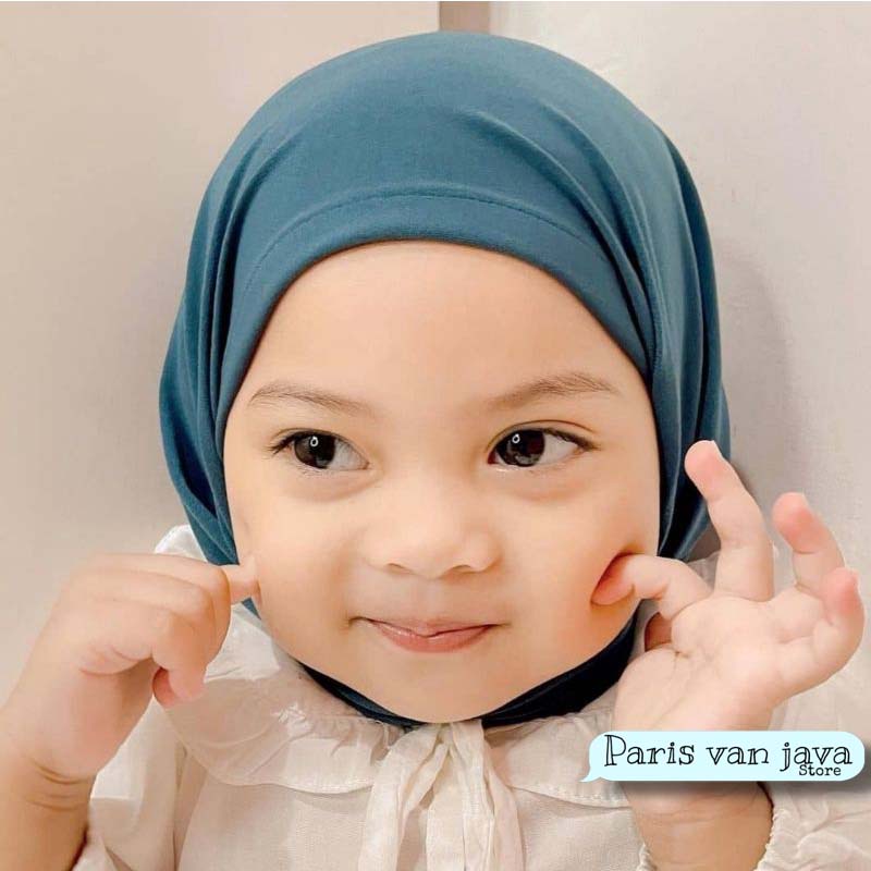 Pashmina Anak Instan Jersey| Krudung Segitiga Instan Anak | Jilbab Anak