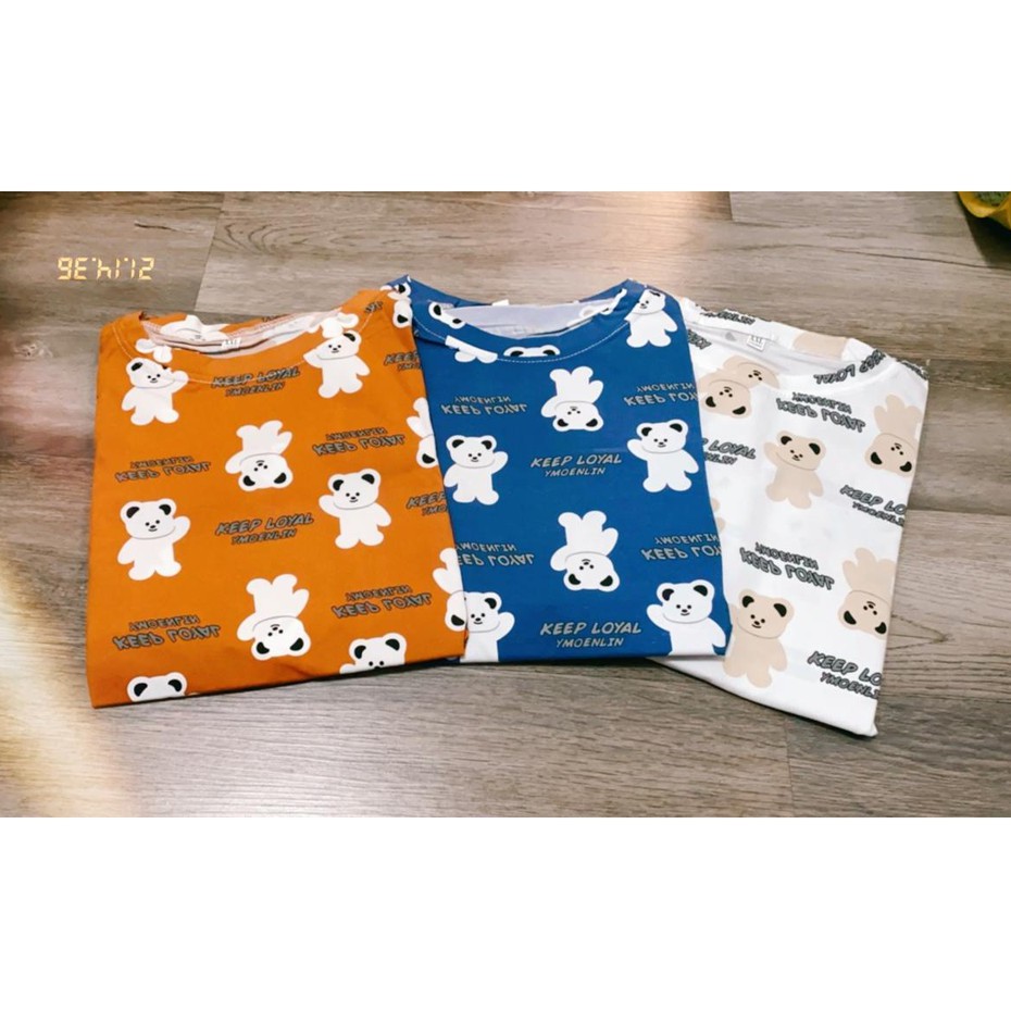 Tshirt Oversize Wanita Motif Bear Keep Loyal - 100% Import