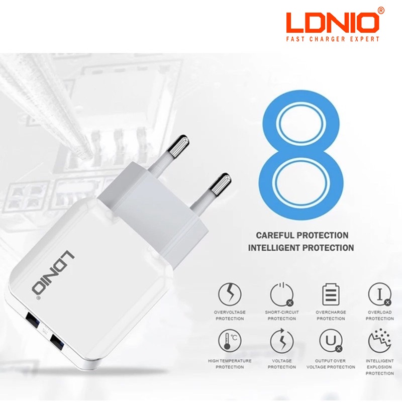 Adaptor Charger Port USB Output 2.4A 12w Adapter - LDNIO-A2202