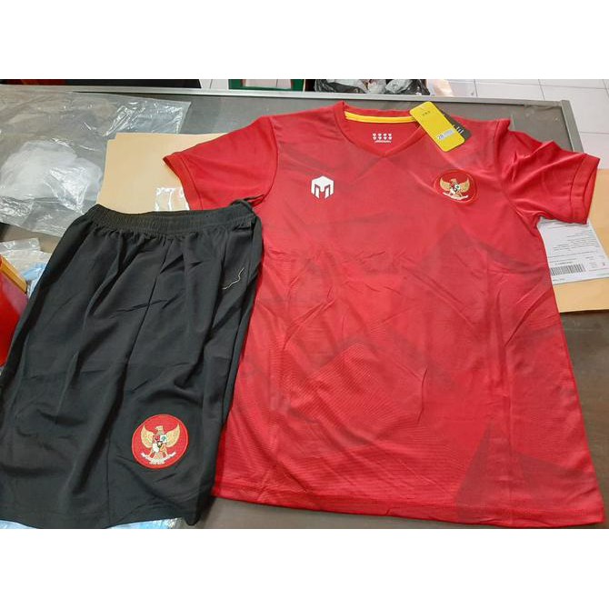 Promo Jersey Bola Kids Anak Training Timnas Indonesia Merah 2020 Grade Ori Tbk