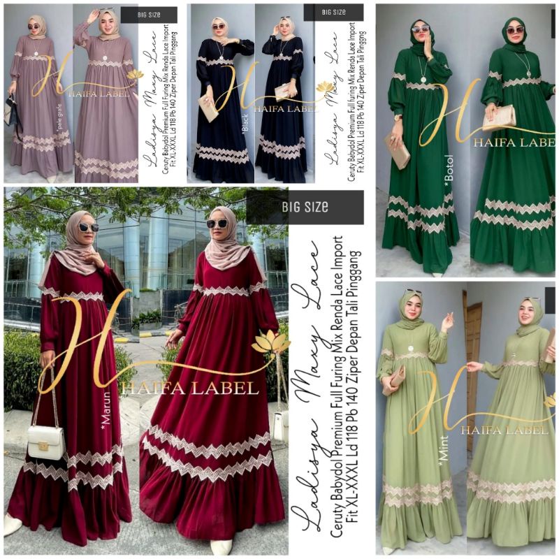 LADISYA MAXY ORIGINAL BY HAIFA LABEL (100% ORI BERLABEL HAIFA)