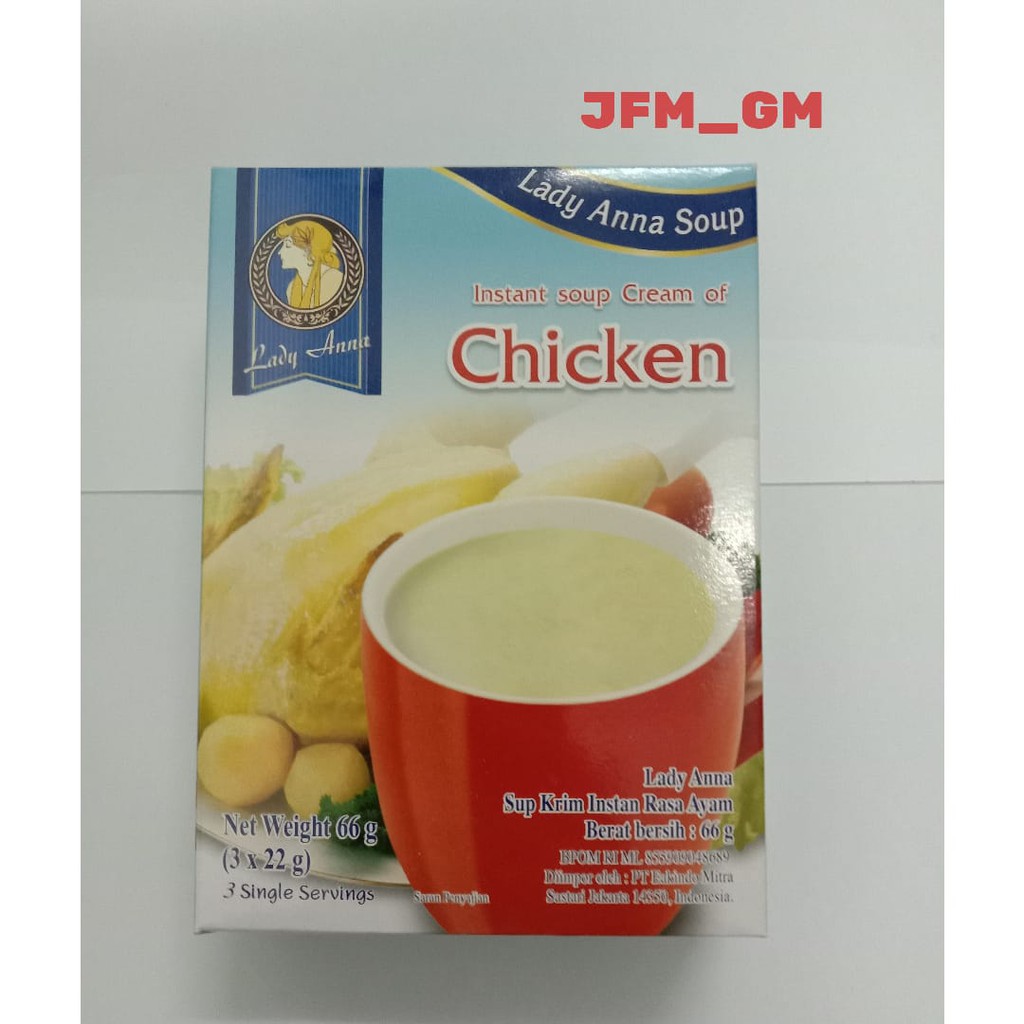 

LADY ANNA INSTANT SOUP CREAM OF CHICKEN 66GR