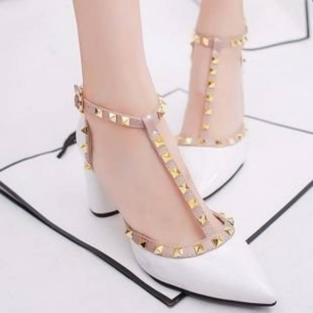 ZPT-Sepatu high heels studs  wanita/ perempuan / harga fromo/  OF-20