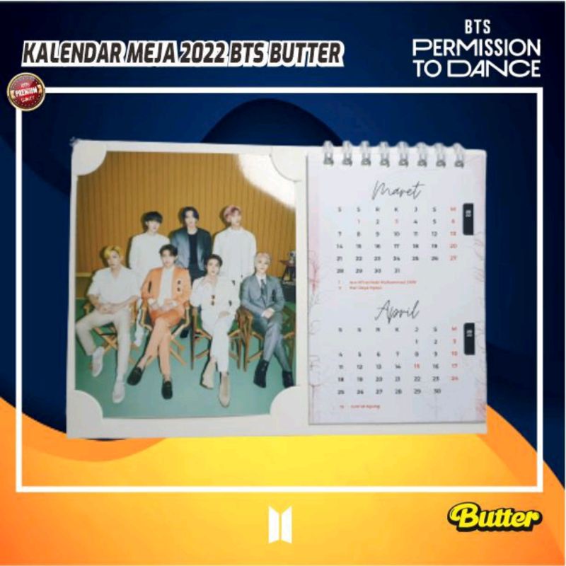 KALENDER MEJA 2022 BTS Butter Permisson To Dance