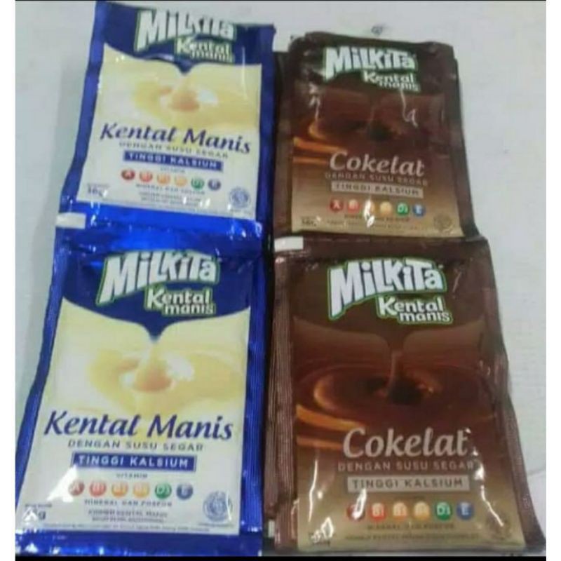 

milkita susu kental manis coklat sachet isi 6x36gr