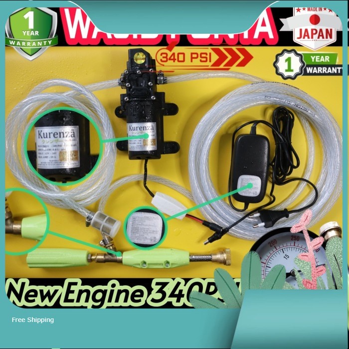MaxPower 340PSI Set Lengkap Alat Cuci Motor Mobil Taman Ac Tekanan TGI