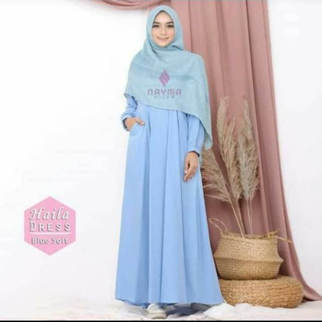 Haila dress by Nayma hijab / Gamis murah / Gamis polos adem / Gamis termurah