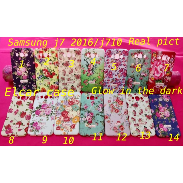 Soft case softcase silikon sarung hp motif flower bunga samsung galaxy j7 2016 j7 tahun 2016 j710