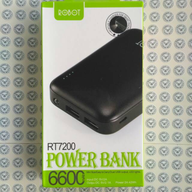 Powerbank robot rt7200 6600mah