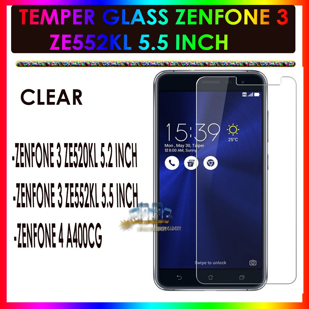 TEMPER GLASS ZENFONE 3 ZENFONE ZE520KL 5.2 INCH ZENFONE 3 MAX ZC520TL 5.2 INCH ZENFONE 4 ZENFONE A400CG ANTI GORES KACA TEMPER GLASS