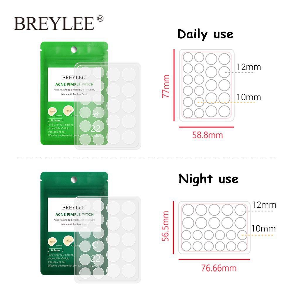 [BPOM] BREYLEE ACNE PIMPLE PATCH Paket Sticker Jerawat Day (0.1mm) &amp; Night (0.3mm)