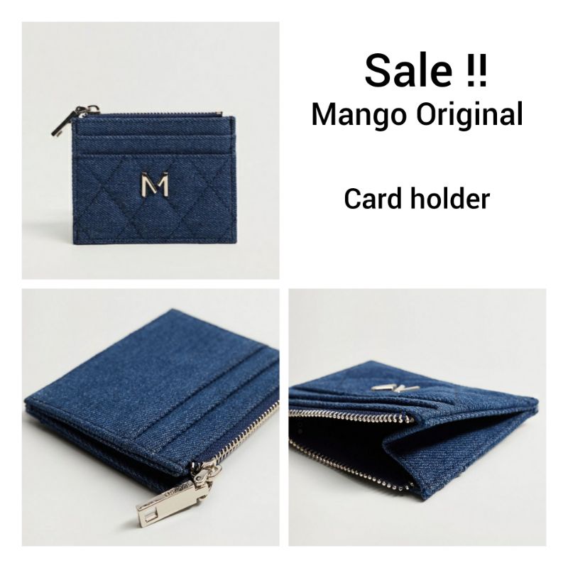 Mango Card Holder Original Sale Denim