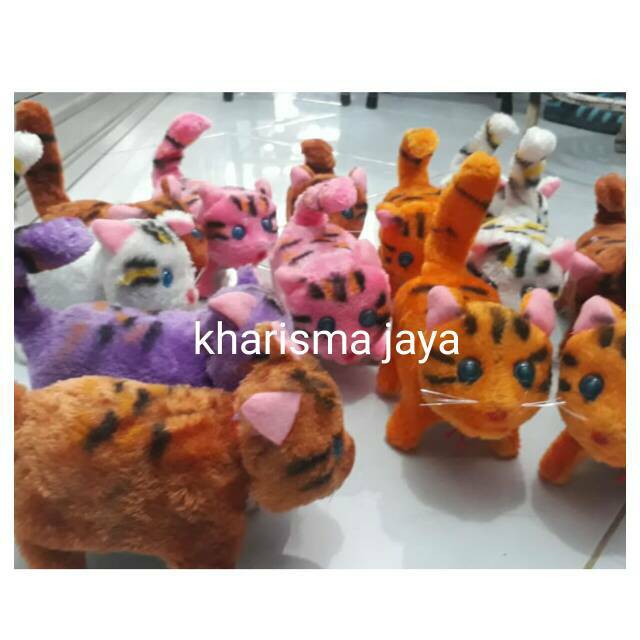 Boneka Kucing Lucu Bisa Berjalan & Bersuara "Meong"