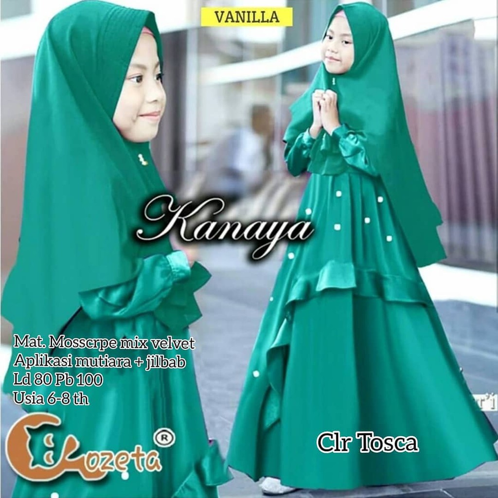 KANAYA SYARI KIDS Gamis Anak 6-8 TAHUN gamis lebaran anak 2023 model gamis terbaru dress anak perempuan syari anak terbaru tahun 2023