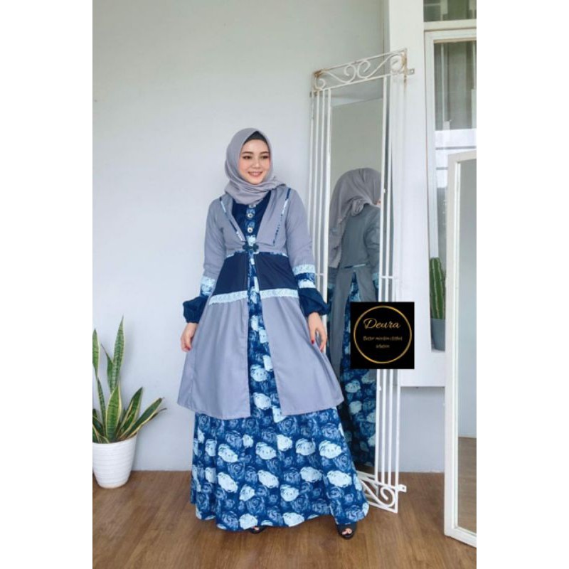 DEURA Busana Muslim Terbaru / Dress Deura / Gamis Deura Original / Setelan Gamis Deura 186 BUTIK BRA