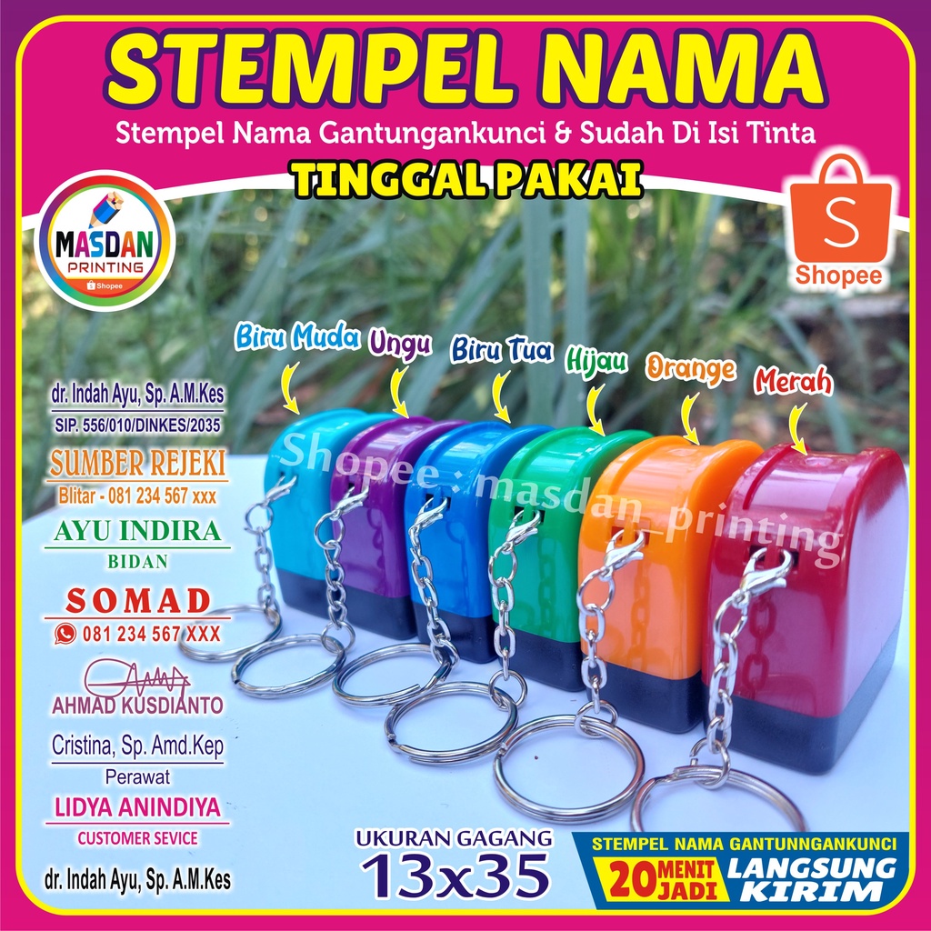 STEMPEL NAMA/DOKTER/PERAWAT/STEMPEL CUSTOM GANCI
