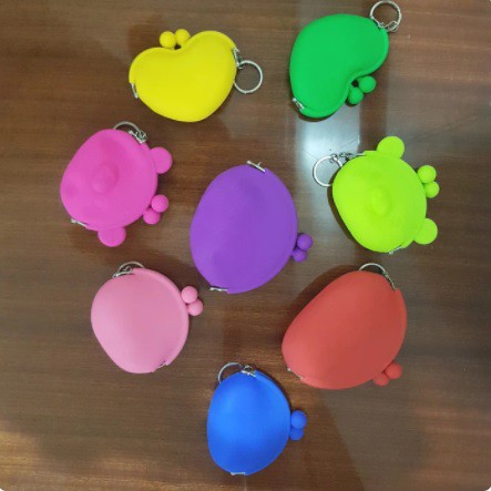 FARNELL - Dompet Koin Silikon Warna Warni Lucu Bisa Buat Gantungan Kunci / Tas