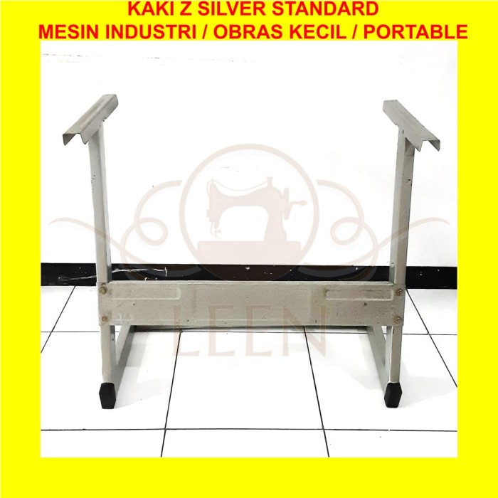 Kaki Mesin Jahit Industri/ Obras Kecil Portable Z Silver Standard LEEN