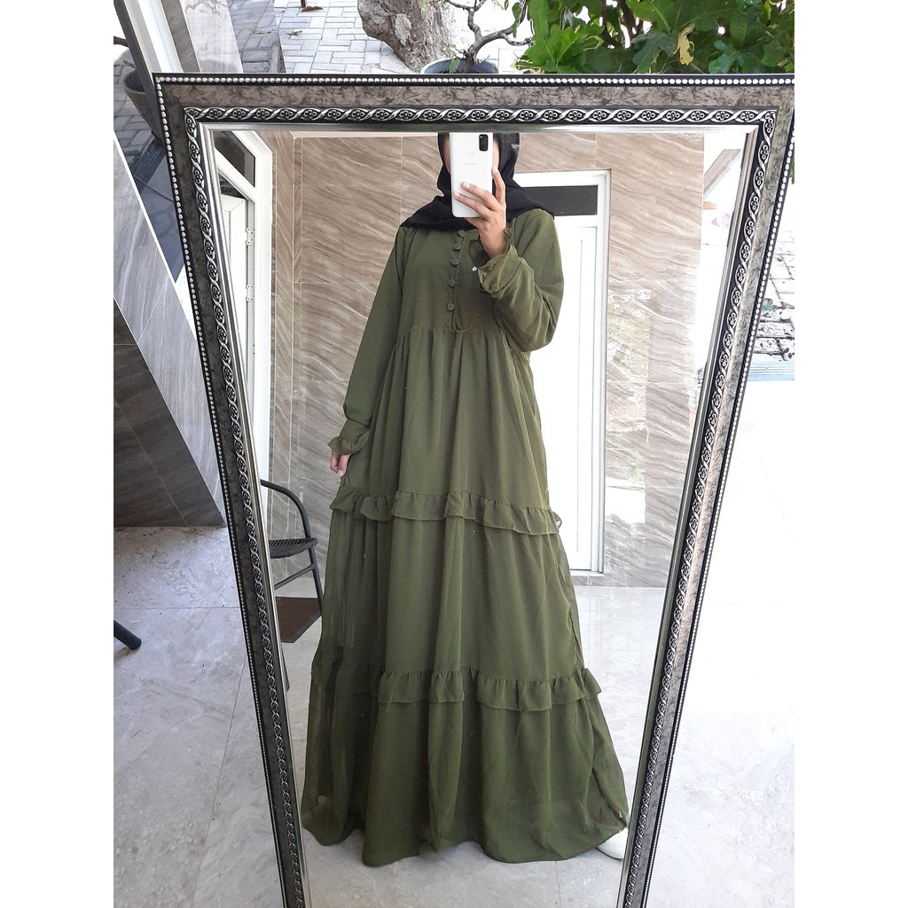 Gamis remaja polos model terbaru kekinian 2021/ Baju Gamis wanita murah XYM07