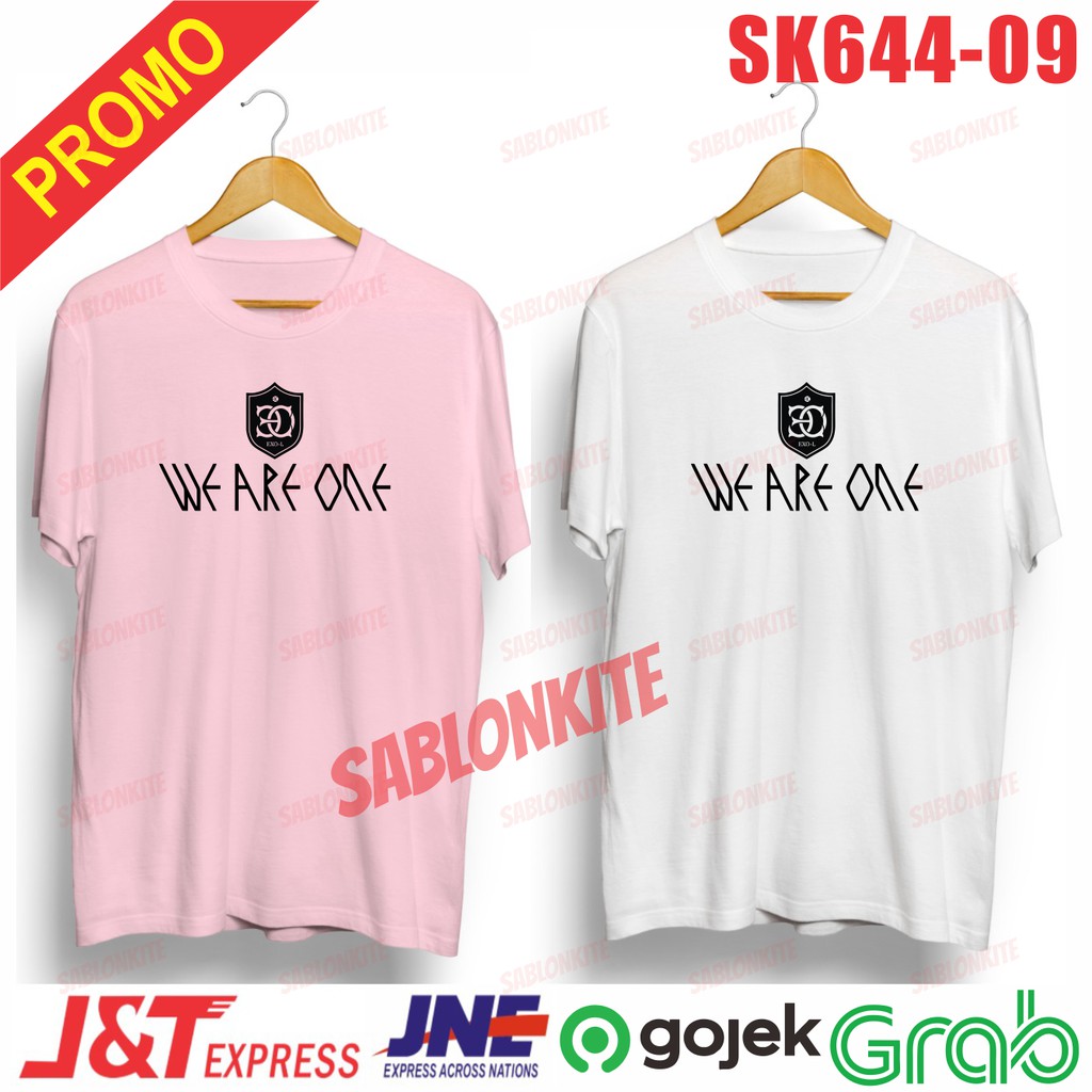 MURAH!!! KAOS KPOP EXO WE ARE ONE TULISAN SK644 UNISEX COMBED 30S