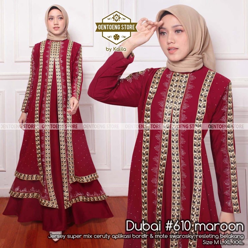 Abaya  Turkey 610  Warna Terbaru  /Abaya Arab size m-xxl JUMBO LD 120